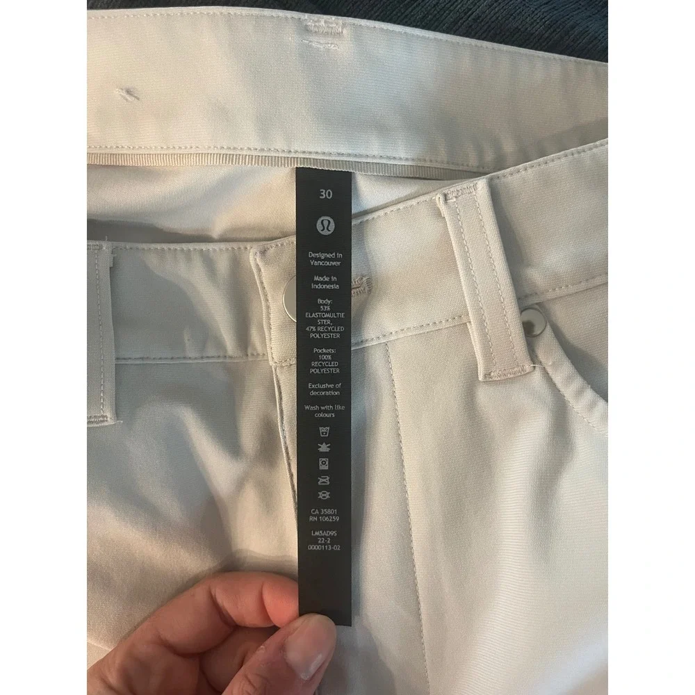 Lululemon ABC Slim Fit Pant Warpstreme Mens 30 Raw Linen Light Beige Gorpcore